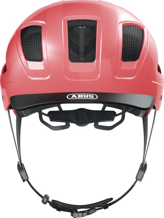 Fietshelm ABUS HYBAN 2.0 living coral M - 52-58 cm - pink - Geschikt voor gebruik op elektrische fietsen - stadsfietsen - 400 g — afbeelding 4
