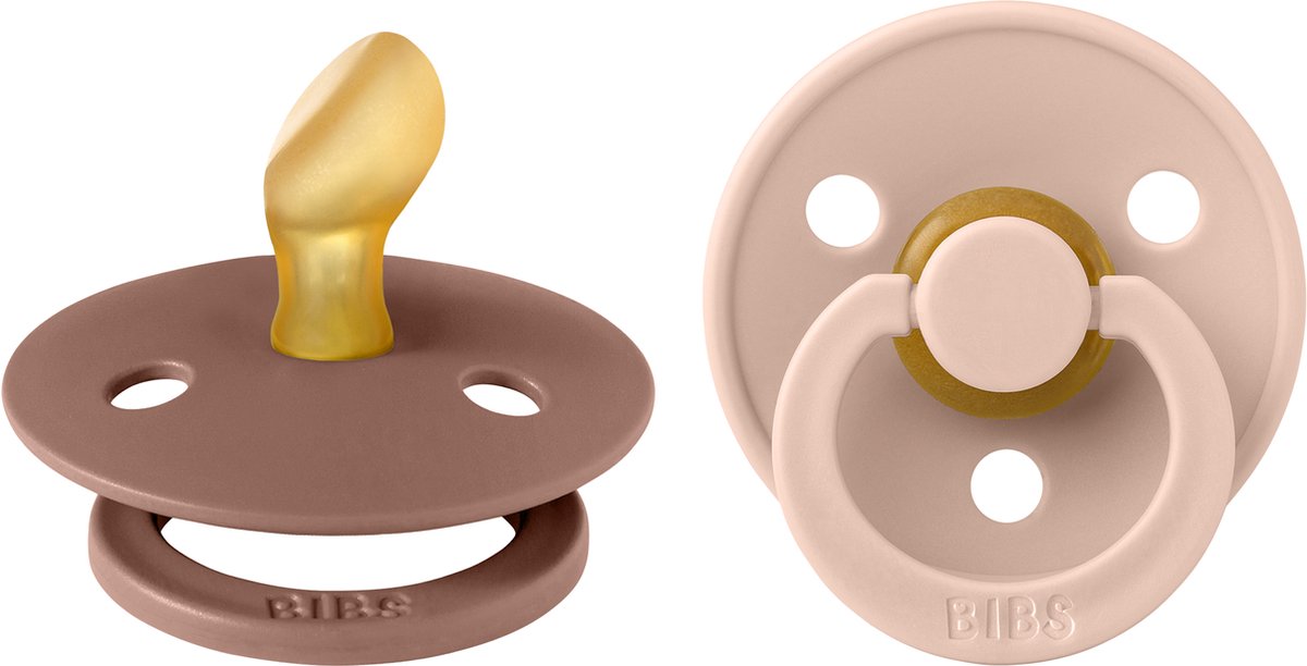 Goedkoopste BIBS - Colour Fopspeen - Anatomisch - Maat 1 - Woodchuck/Blush - Duopack