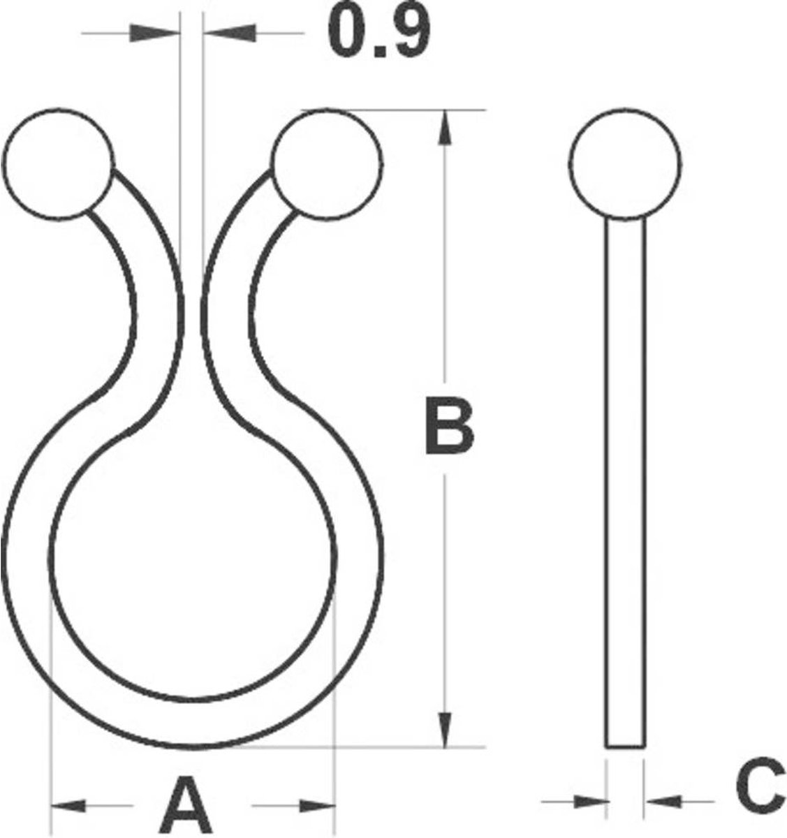 TRU COMPONENTS TC-TT24-20203 Kabelbundelaar 1593083 Bundel-Ø (bereik) 21.30 mm (max) Natuur 20 stuk(s)