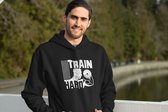 Rick & Rich Workout Hoodie - Hoodie M - Gym Hoodie - heren Hoodies met ronde hals - Sport Hoodie - heren Hoodie korte mouw - Fitness Hoodie - Gym Motivation Hoodie - Hoodie met opdruk - Train Hard Hoodie