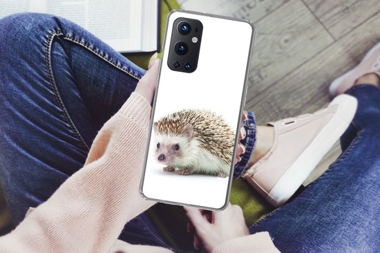 OnePlus 9 Pro - Hérisson - Animaux - Wit - Coque de téléphone en Siliconen