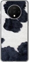 Geschikt voor OnePlus 7T hoesje - Afbeelding van een zwart-witte koeienhuid - Siliconen Telefoonhoesje