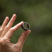 Zentana Link Ring - Ring de chaîne - Maillons de chaîne - Acier inoxydable - Ring cubain - 11
