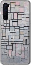 Geschikt voor OnePlus Nord hoesje - Compositie 6 - Piet Mondriaan - Siliconen Telefoonhoesje