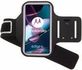 Hoesje Geschikt voor Motorola Edge 30 Pro hardloop armband - Sportband - - zwart