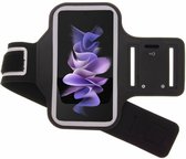 Hoesje Geschikt Voor Samsung Galaxy Z Flip 3 hardloop armband - Sportband - hoesje - zwart