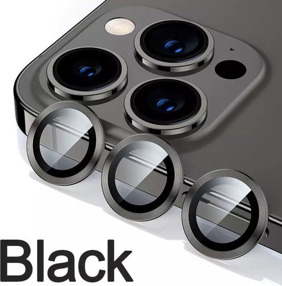 Iphone 12 pro max - Zwart - matte camera lens - Lens beschermer - metaal -  Telefoon... | bol.com