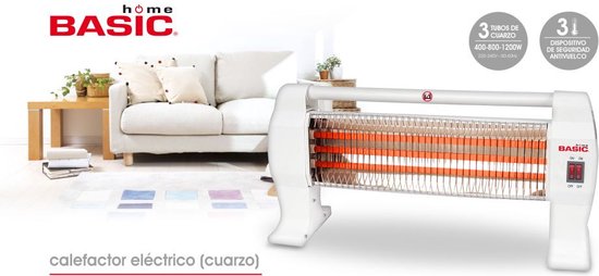 Elektrische kachel - Home Basic - 1200 Watt - Kacheltje - Keramische kachel - Elektrische verwarming - Elektrische radiator - Kachel elektrisch - Kachel - Kachelventilator -