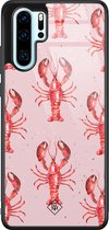Casimoda® hoesje - Geschikt voor Huawei P30 Pro - Lobster All The Way - Hard Case Backcover - TPU - Roze - Geen opdruk