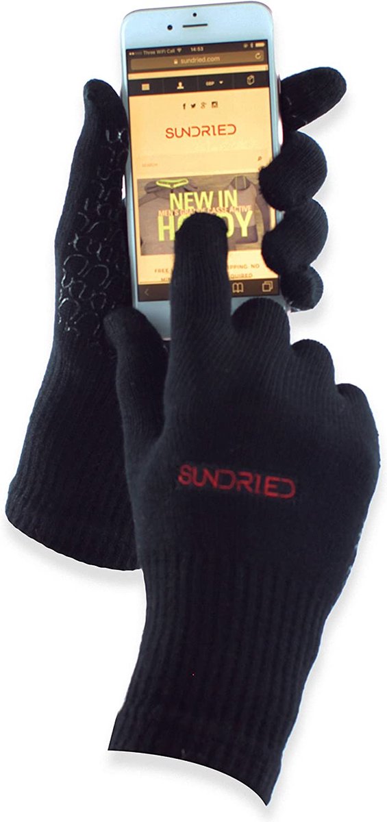BERKATMARKT - Fietshandschoenen voor sport, hardlopen, touchscreen, ademend, van antislip bamboe, siliconengel