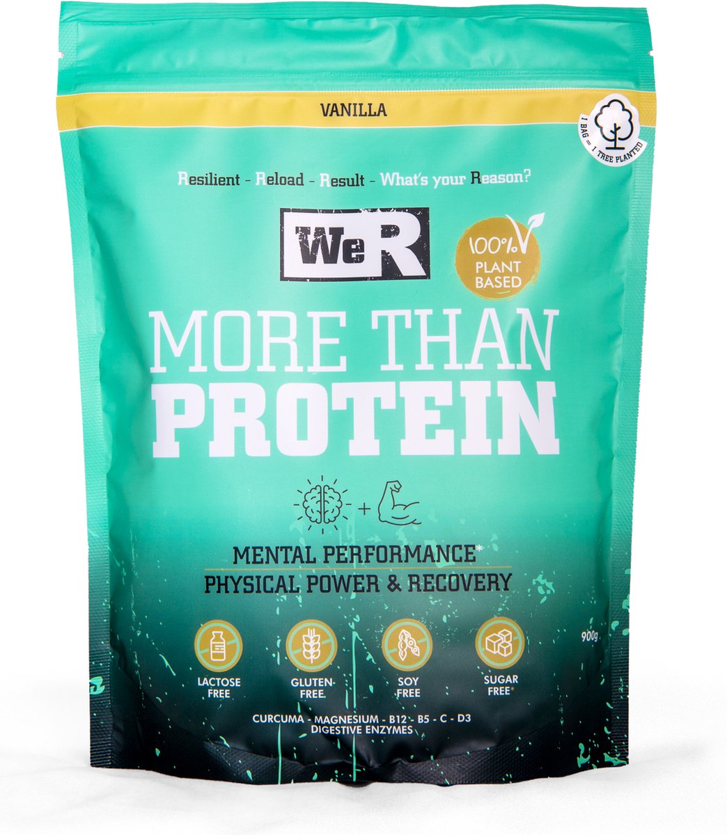 Goedkoopste We'R Proteine Poeder / Vegan Proteine Shake - Plantaardige eiwitpoeder - Vanille – 900g(30shakes) – Bio & Vegan - Body & mind