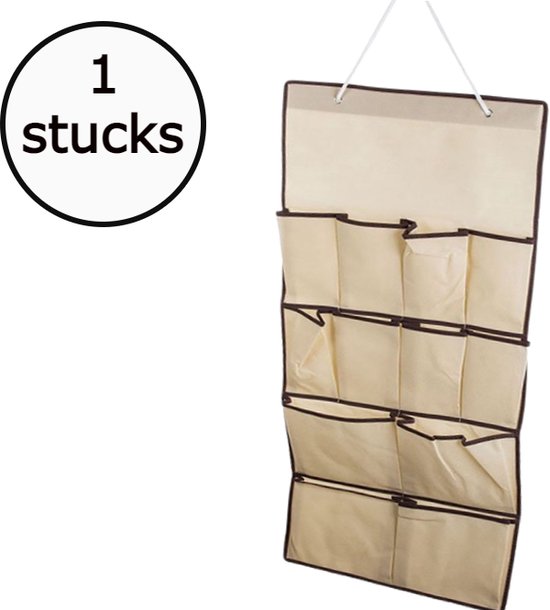 AARAINBOW Ondergoed, sokken, stropdassen, opbergorganizer met deksels, 2 stuks opvouwbare kastladeorganizer, kledingkastopbergdozen voor sjaals en lingerie (30 cellen, 2 beige