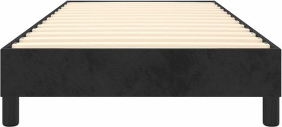 vidaXL - Boxspring - bed - fluweel - zwart - 90x200 - cm