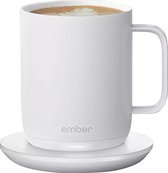 Ember Mug² Coffee Mug - Smart Mug met Mobiele App - Cup Warmer - Thermo Mok met Instelbare Temperatuur - Krasbestendige Theemok & Koffiemok - Cadeau voor Koffieliefhebbers - 295 ML - Wit