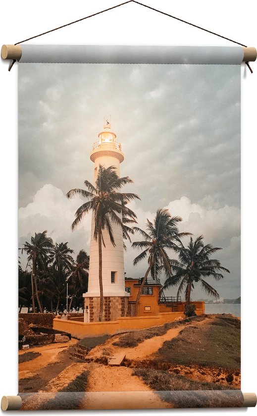 WallClassics - Textielposter - Lighthouse - Galle - 40x60 cm Foto op Textiel