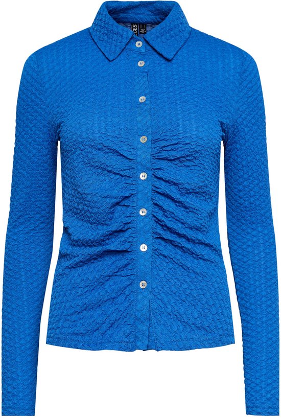Pieces Blouse Pcmaki Ls Shirt 17131693 Princess Blue Dames Maat - S