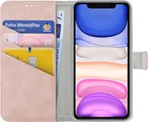 My Style Flex Wallet Telefoonhoesje geschikt voor Apple iPhone 11 Hoesje Bookcase Portemonnee - Roze