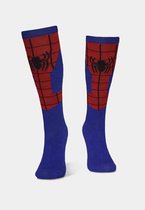 Marvel SpiderMan Kniehoge sokken Web artwork Blauw/Rood