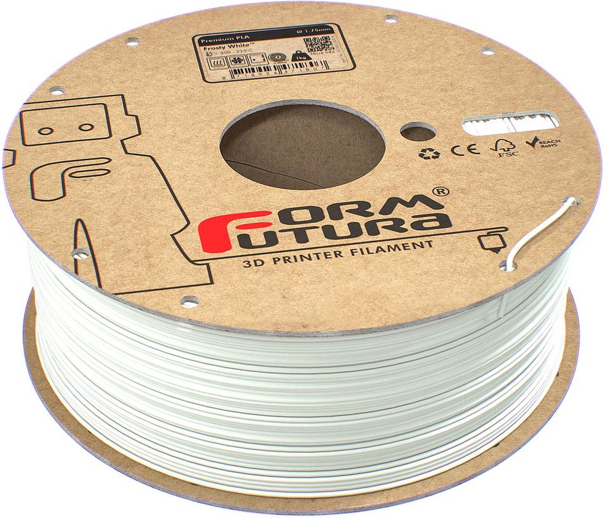1.75mm Premium PLA - Frosty White� - 3D Printer Filament