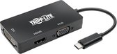 Tripp-Lite U444-06N-HDV4KB USB-C Multiport Adapter – HDMI/DVI/VGA, Thunderbolt 3, Ultra HD 4K @ 30 Hz, Black TrippLite