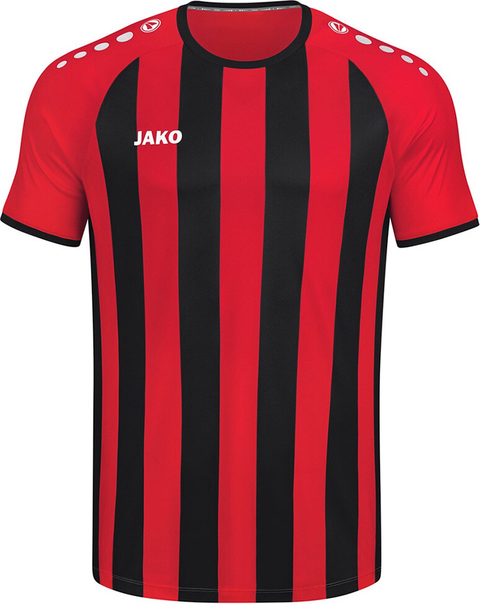 Jako Inter Shirt Korte Mouw Kinderen - Sportrood / Zwart | Maat: 164