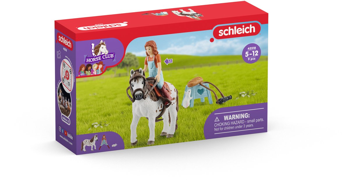 schleich HORSE CLUB - Mia & Spotty - Speelfigurenset - Kinderspeelgoed voor Jongens en Meisjes - 9 Onderdelen — afbeelding 6