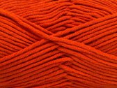 Breiwol oranje acryl/katoen kopen - breigaren pakket 4 x 100gram – naalddikte 4-5mm looplengte 160 meter per bol