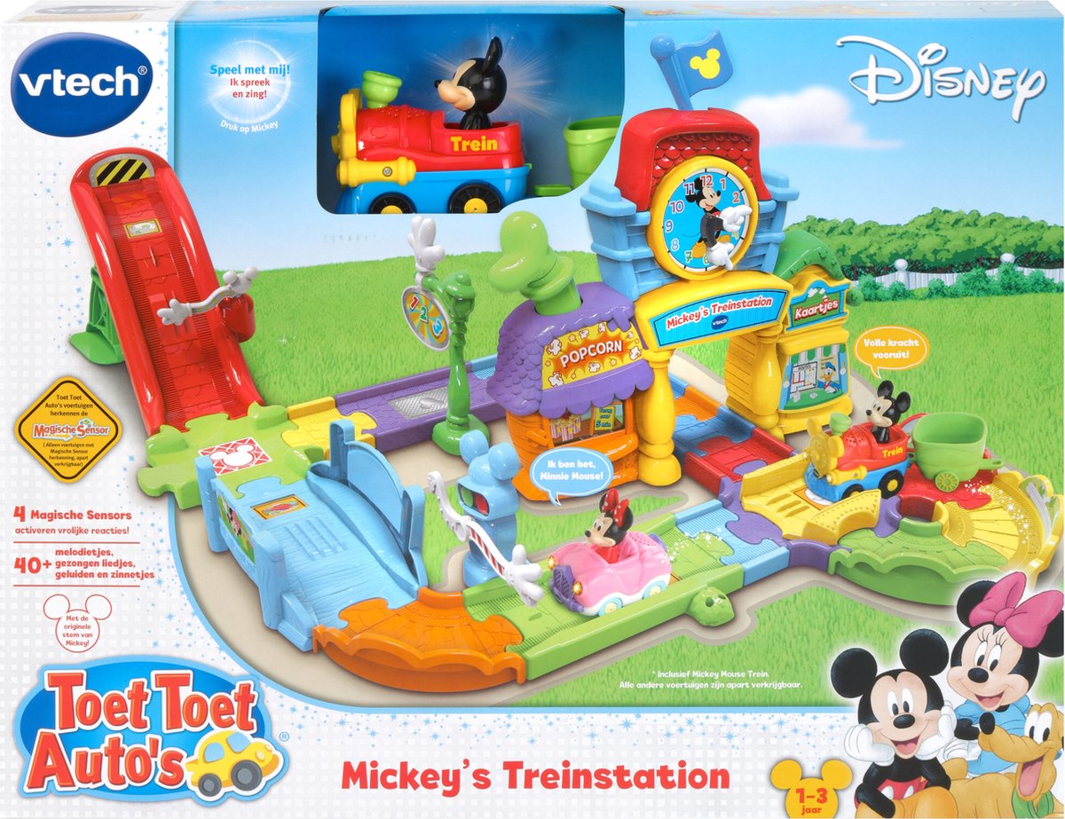 VTech Toet Toet Auto's Disney Mickey's Treinstation - Educatief Babyspeelgoed - 1 tot 5 Jaar - VTech