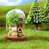 Miniatuur bouw - bouwpakket - Miniature scene onder mini stulp - Mini world - Garden Corner