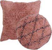 Kussenset-tufted-oud-roze-50x50-cm-en-rond-kussen-wybert-patroon-40-cm