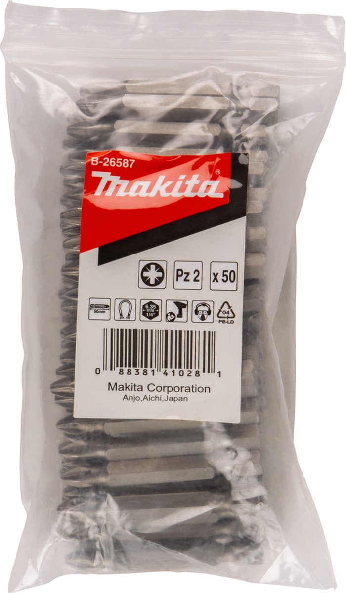 Makita B-26587 Schroefbit Pz2x50mm Navul 50 Stuks