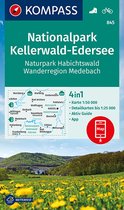 KOMPASS WK 845 Wandelkaart Nationalpark Kellerwald-Edersee, Naturpark Habichtswald, Wanderregion Medebach 1:50.000