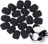 Knaak Microfoon windkap - Headset - Cover - Plopkap - Cap - Windshield - 25x20mm - Zwart - 50 stuks