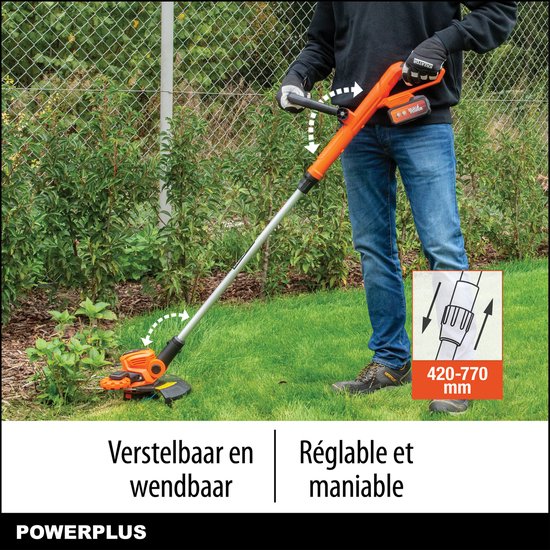 Powerplus Dual Power POWDPG7546 Accu grastrimmer - 40V - Snijbreedte 300mm - Telescopisch - Excl. accu en lader - Grastrimmer voor tuin, gazon en oprit van Powerplus — afbeelding 2