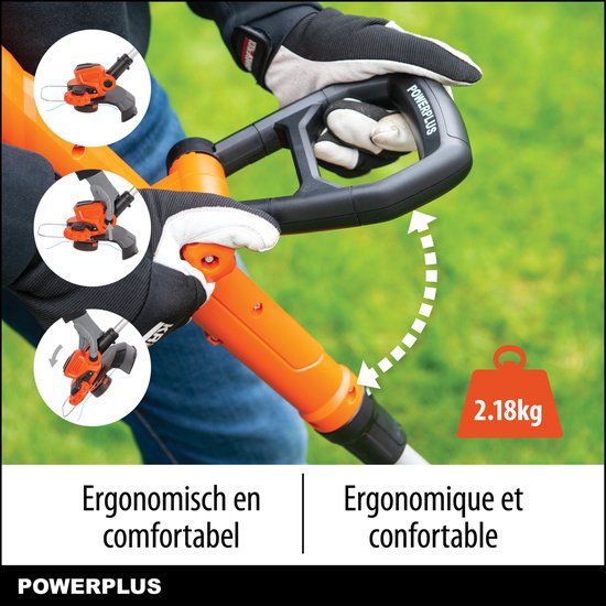 Powerplus Dual Power POWDPG7546 Accu grastrimmer - 40V - Snijbreedte 300mm - Telescopisch - Excl. accu en lader - Grastrimmer voor tuin, gazon en oprit van Powerplus — afbeelding 4