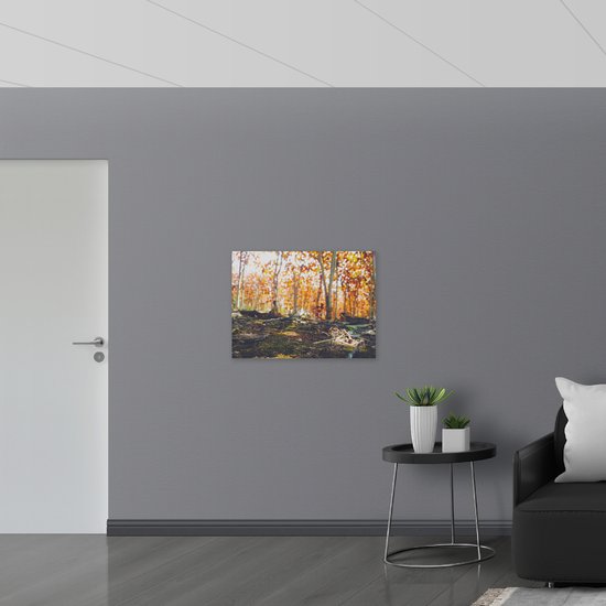 WallClassics - Drapeau - Branches tombées - 80x60 cm Photo sur Drapeau Polyester