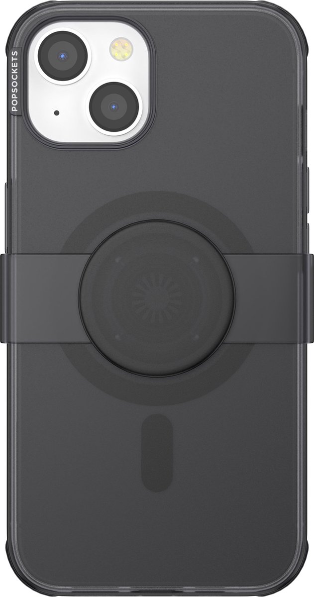 PopSockets PopCase met een magnetische ring - Telefoonhoesje met Telefoonbutton [telefoon accessoires]voor Apple iPhone 14 - Zwart