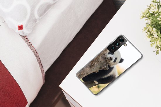 Convient pour la coque Samsung Galaxy S22 - Panda - Arbre - Lumière - Coque de téléphone en Siliconen