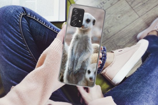 Convient pour la coque Samsung Galaxy A53 5G - Suricates curieux - Coque de téléphone en Siliconen