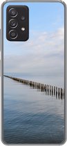 Geschikt voor Samsung Galaxy A53 5G hoesje - Noordzee - Wolken - Water - Siliconen Telefoonhoesje