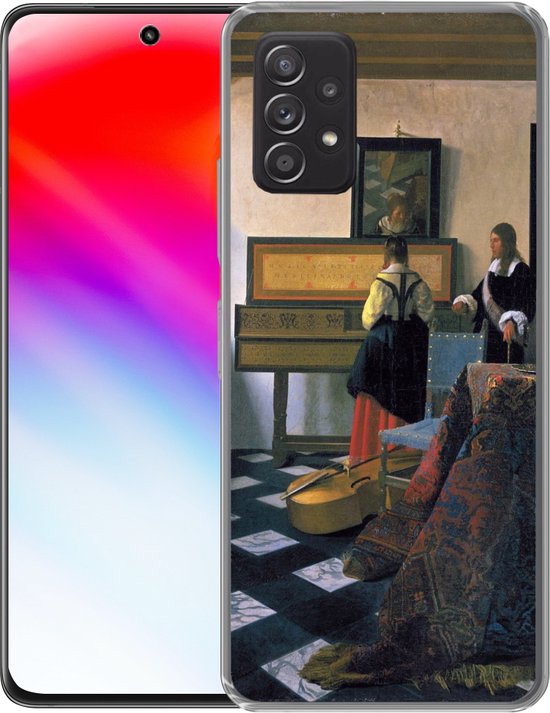 Convient pour Samsung Galaxy A53 5G - La leçon de musique - Johannes Vermeer - Étui de téléphone en Siliconen