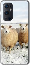 Geschikt voor OnePlus 9 Pro hoesje - Groep nieuwsgierige schapen - Siliconen Telefoonhoesje