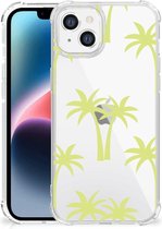 TPU Case anti-shock Apple iPhone 14 Plus Smartphone hoesje met doorzichtige rand Palmtrees