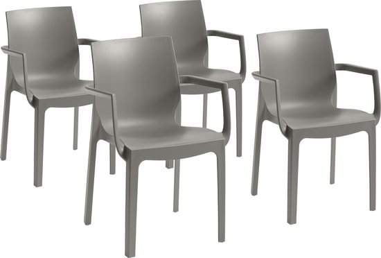 Tuinstoel - Zaza Home - Armleuning - Terrasstoel - Zand Tuinstoel - Zaza Home - Armleuning - Terrasstoel - Zand