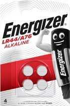 Pile bouton Energizer LR44 / A76 alcaline 1.5v 4 pièces