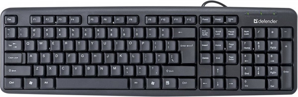 Defender ELEMENT HB-520 - Bekabeld Toetsenbord - USB - Zwart