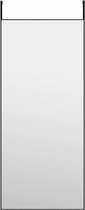 vidaXL - Deurspiegel - 40x100 - cm - glas - en - aluminium - zwart