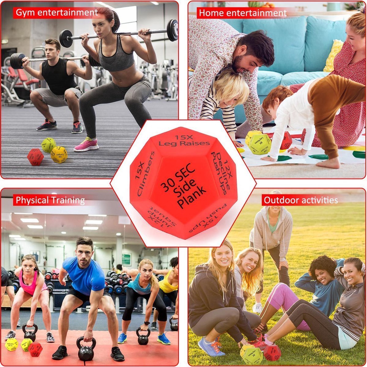 Bol.com WEBU The Ultimate Fitness Game + WEBU Workout Dobbelstenen | Incl. Trainingsvideo's - Fitness - Crossfit - Thuis sporten... aanbieding