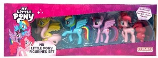 My Little pony Speelfiguren - speelset - 4 stuks - cadeau verpakking - kunststof