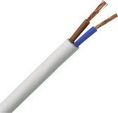 Kopp 151510843 Geïsoleerde kabel H03VV-F 2 x 0.75 mm² Wit 10 m